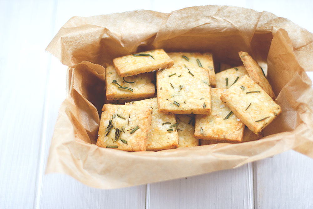 Rezept für herzhaftes Shortbread mit Cheddar und Rosmarin