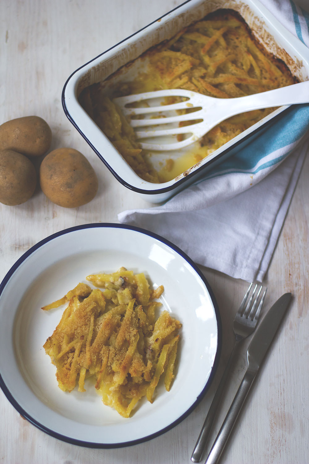 Rezept für den schwedischen Kartoffelauflauf Janssons frestelse (Janssons Versuchung) für die Blogparade Die Kartoffel weltweit