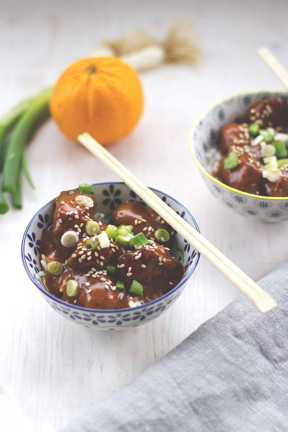 Rezept für Orange Chicken - Hähnchenbrustfilet mit Orangensauce - als schnelle Feierabendküche
