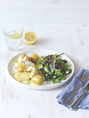 Rezept für neue Kartoffeln mit gebackenem Camembert | moeyskitchen.com