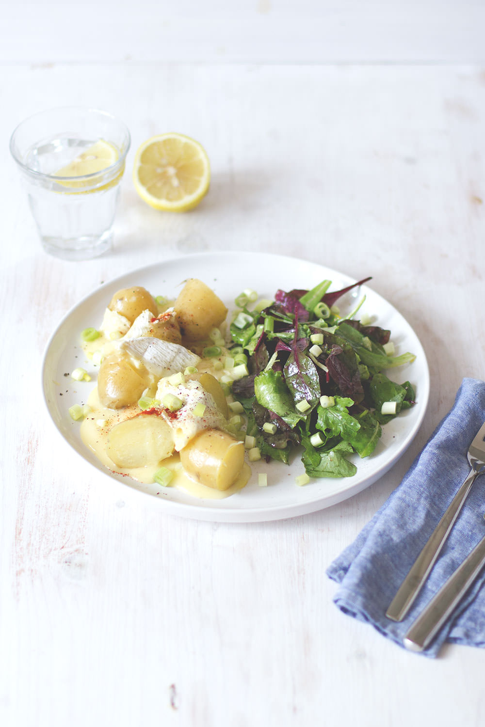 Rezept für neue Kartoffeln mit gebackenem Camembert | moeyskitchen.com