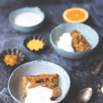 Rezept für süßen Orangen-Polenta-Auflauf mit Crème fraîche | moeyskitchen.com