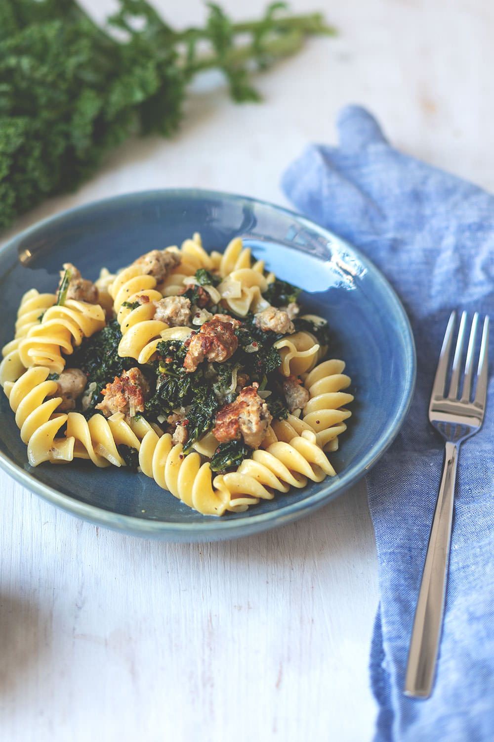 Pasta mit Senfsauce