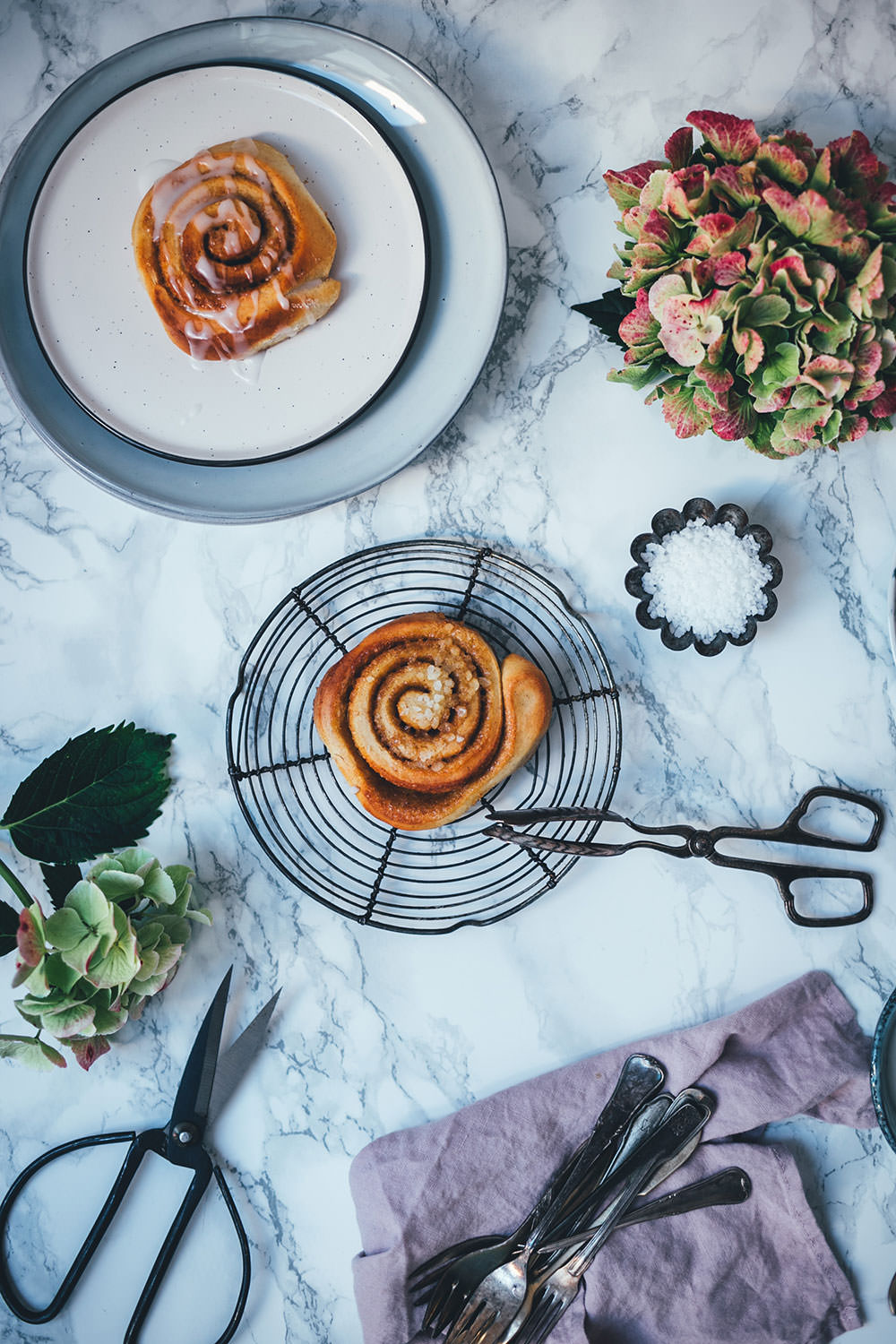 Rezept für dänische Zimtschnecken / Kanelsnegle | super schnell und einfach zu machen | moeyskitchen.com