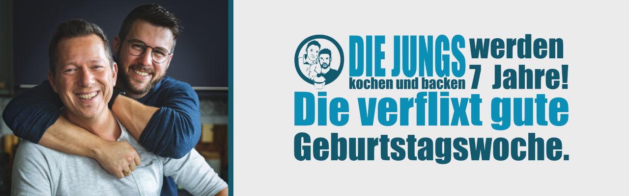 Geburtstagsbanner Die Jungs kochen und backen