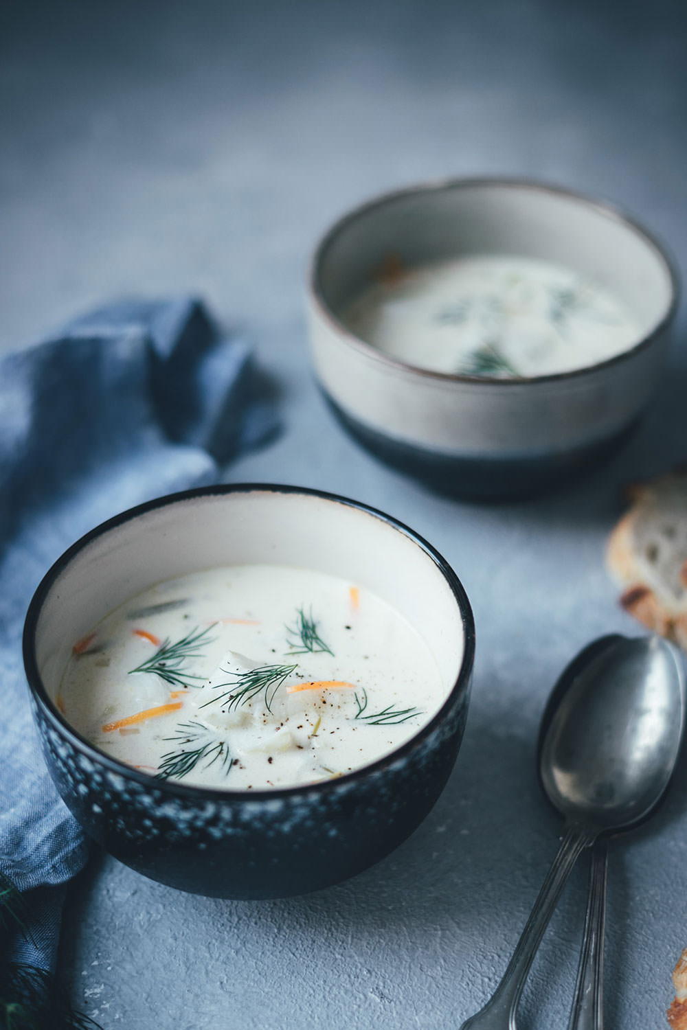 Werbung: Rezept für norwegische Fischsuppe mit Skrei | Fiskesuppe / Torskesuppe | mit Gemüse, Sahne und Crème fraîche | moeyskitchen.com #skrei #fischsuppe #seafoodfromnorway #norwegen #visitnorway #lofoten