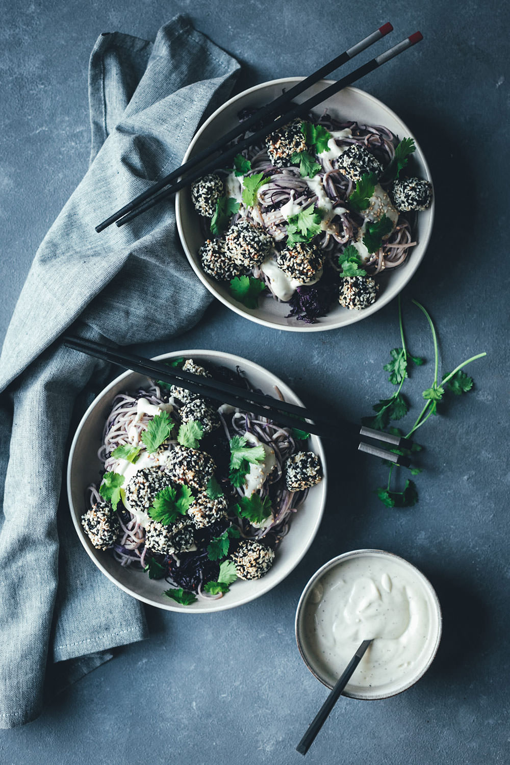 Rezension zum Kochbuch "Ferrante, Frisch und Fenchelkraut" von Nicole Giger, erschienen im AT Verlag | Rezept für Soba-Nudel-Salat mit geröstetem Rotkohl, knusprigem Sesam-Tofu und Tahini-Dressing | moeyskitchen.com #rezepte #foodblogger #sobanudeln #nudelsalat #rotkohl #winter #winterrezepte #kochbuch #rezension #kochbuchvorstellung