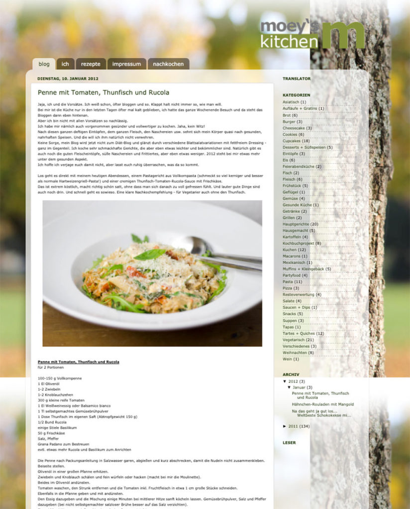 Zeitreise durch moey’s kitchen foodblog von 2011 bis 2021 – Screenshots aus verschiedenen Monaten und Jahren und wie sich hier in 10 Jahren alles entwickelt hat | moeyskitchen.com