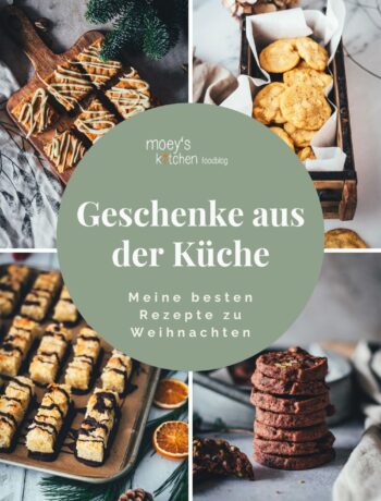 Collage der Rezeptsammlung Geschenke aus der Küche – mit vier leckeren Gebäckmotiven als Titelbild für meine Rezeptsammlung