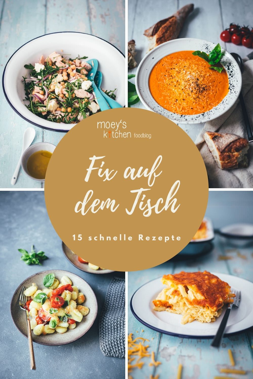 Meine Fix auf dem Tisch Zusammenfassung: 15 Themen rund um schnelle und einfache Rezepte für die schnelle Feierabendküche, Homeoffice und Homeschooling. Hier seht ihr meine 15 schnellen Rezepte. Mehr als 100 Rezepte sind dafür insgesamt schon zusammengekommen. | moeyskitchen.com