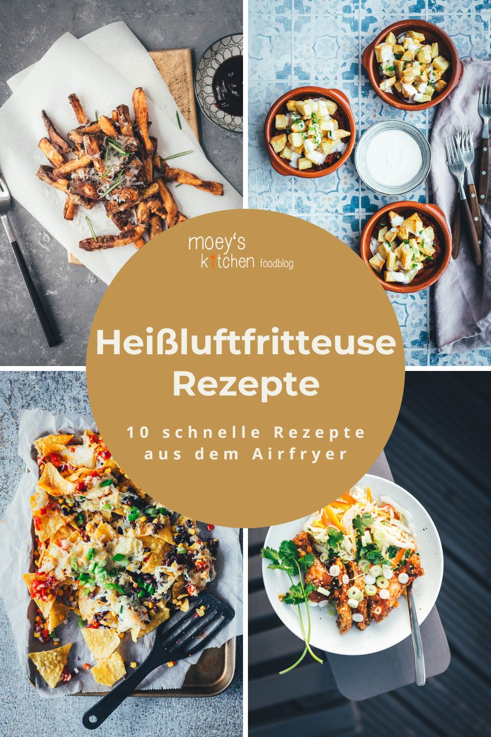 In meiner Rezeptsammlung Heißluftfritteuse finden sich 10 leckere Rezepte für Snacks und einfache Gerichte aus dem Airfryer!