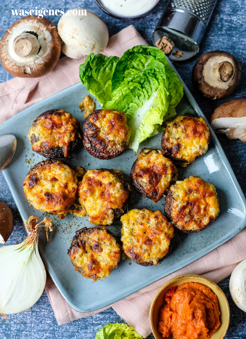 Gefüllte Champignons aus der Heißluftfritteuse von waseigenes