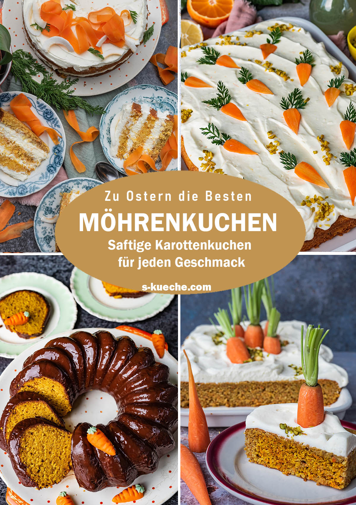 Die besten Möhrenkuchen zu Ostern: Saftige Karottenkuchen für jeden Geschmack von der S-Küche