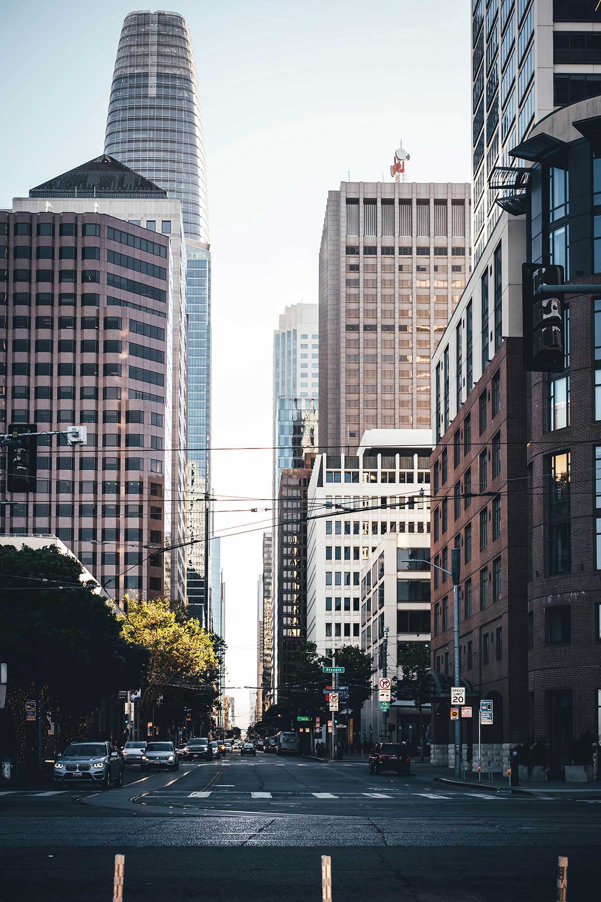 Bild aus der Innenstadt von San Francisco mit Hochhäusern